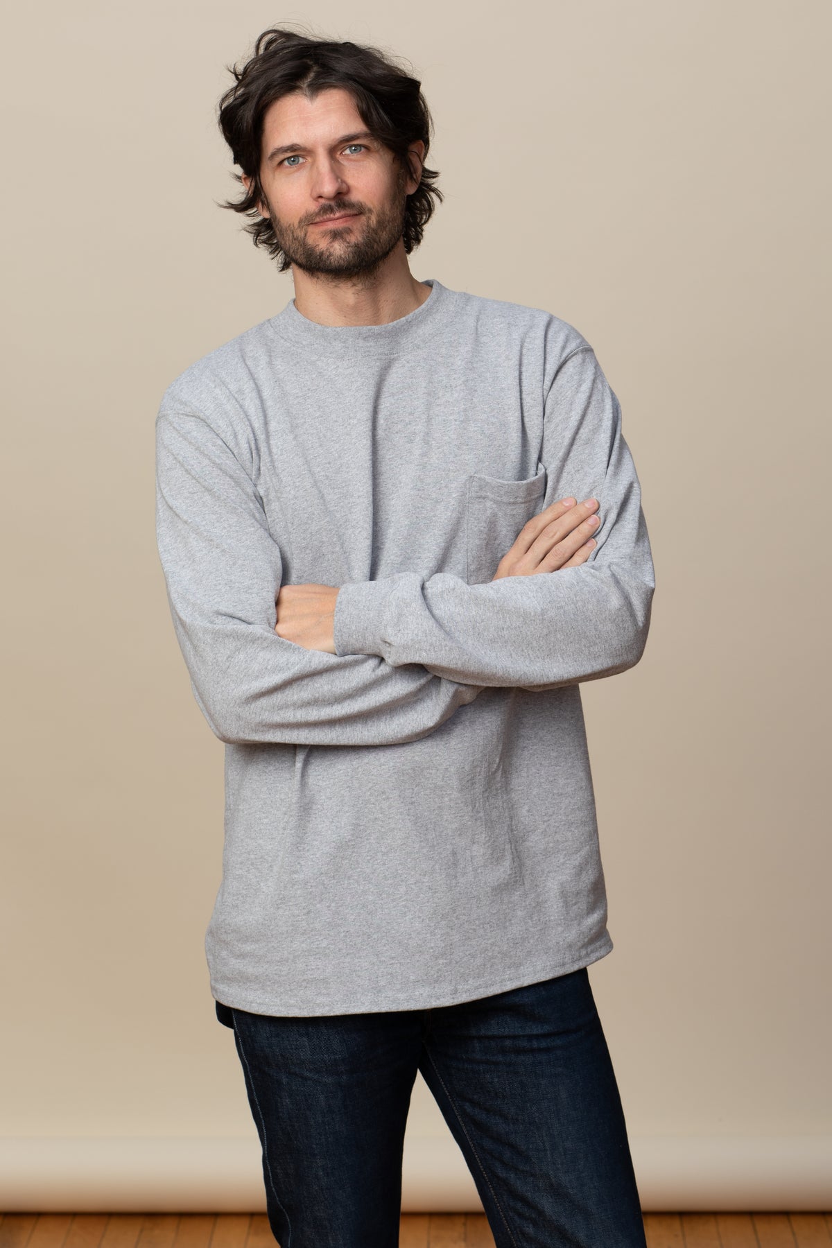 Goodwear Adult Long Sleeve Pocket Shirt Heavyweight Cotton Made In USA –  Goodwear USA