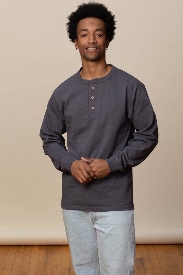 Goodwear Adult Long Sleeve Pocket Shirt Heavyweight Cotton Made In