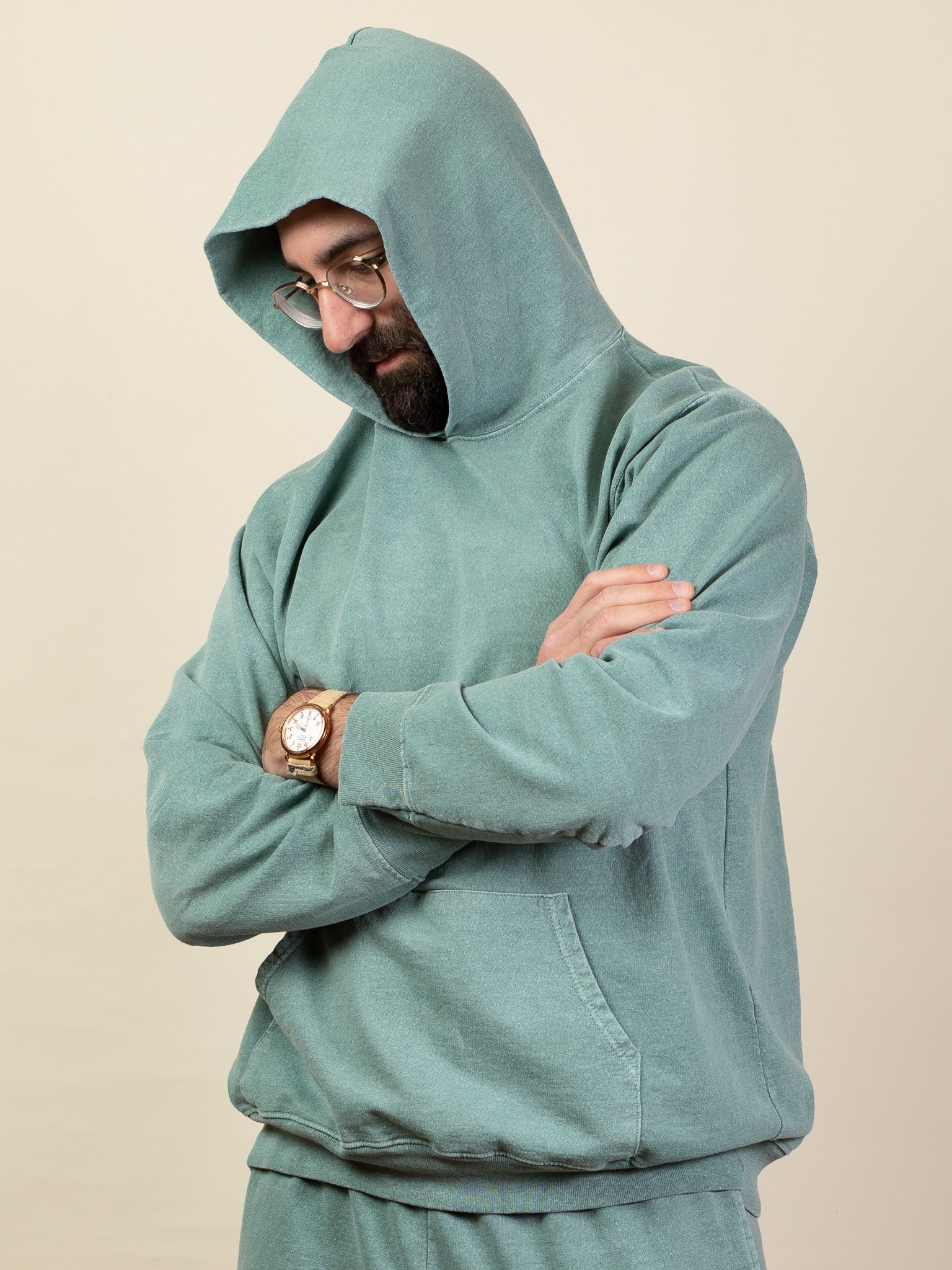 500 GSM 'Grass Green' French Terry Cotton Hoodie – LucidBlanks